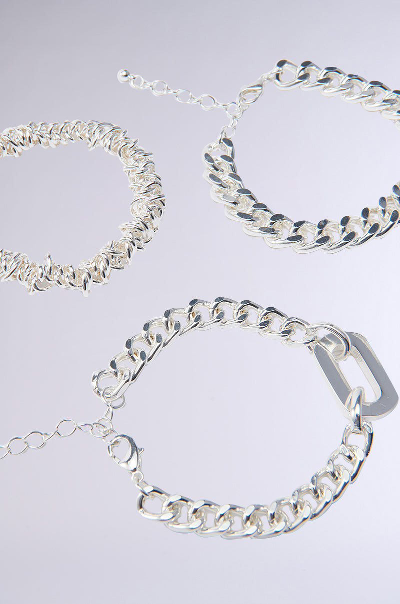 IZZY SILVER BRACELET SET