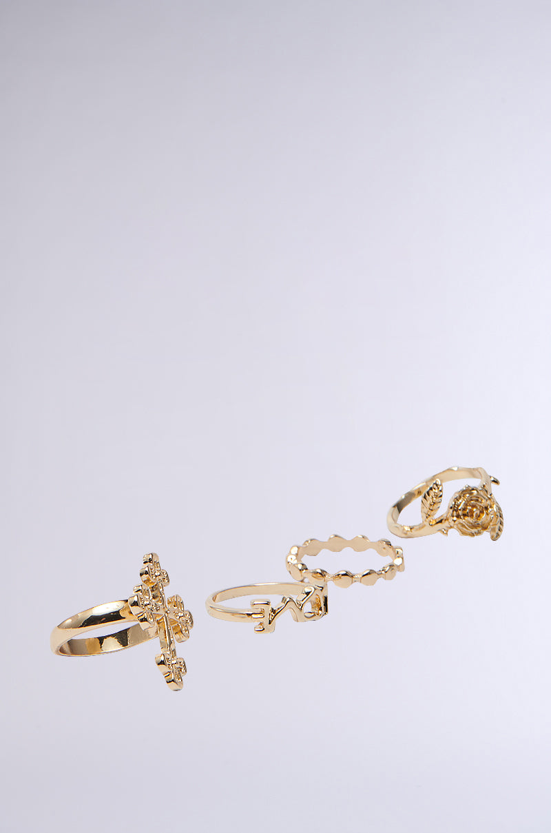 CROSS YOUR HEART RING SET