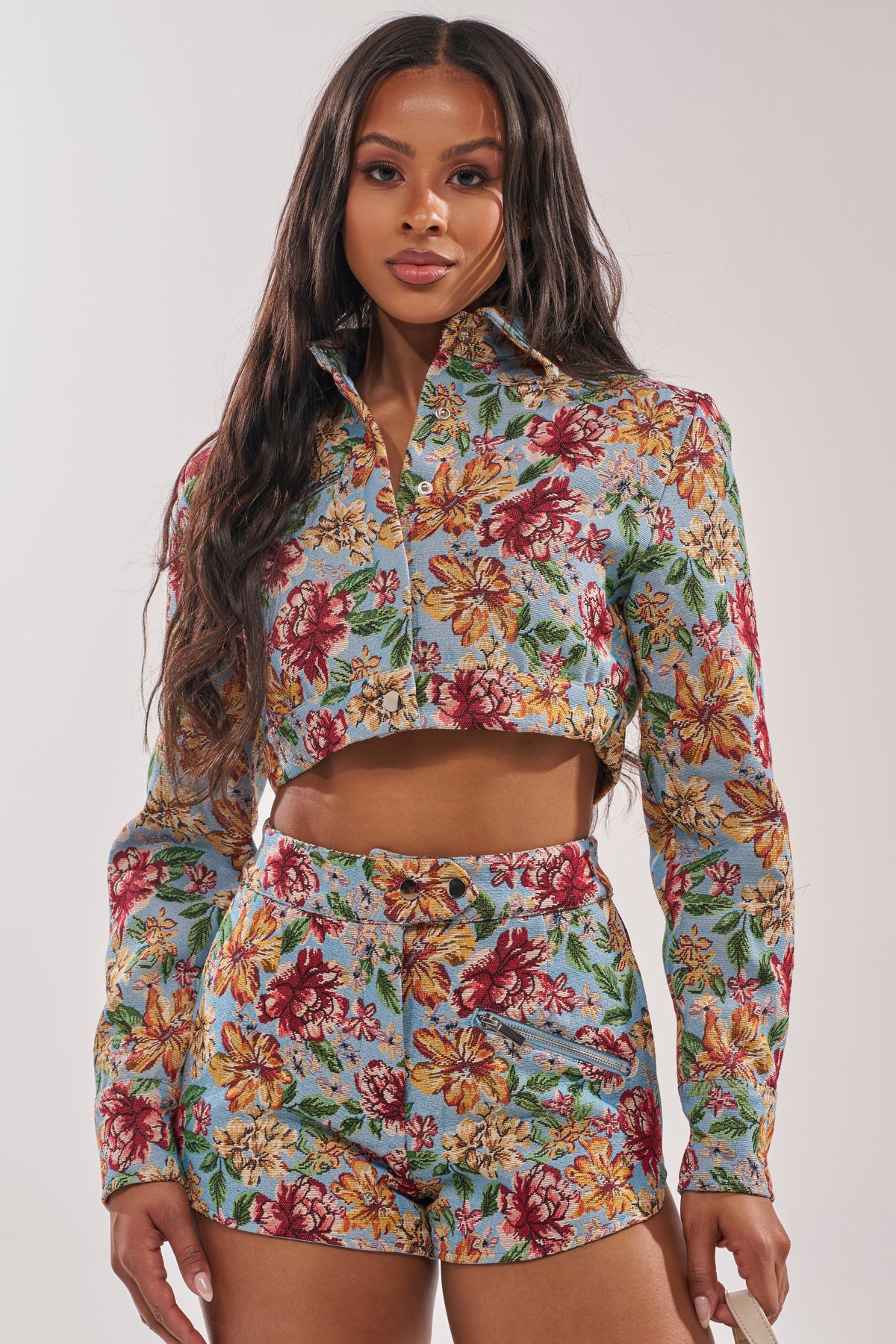 GOOD KARMA TAPESTRY MOTO IN BLUE MULTI