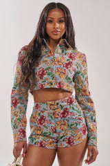 GOOD KARMA TAPESTRY MOTO IN BLUE MULTI