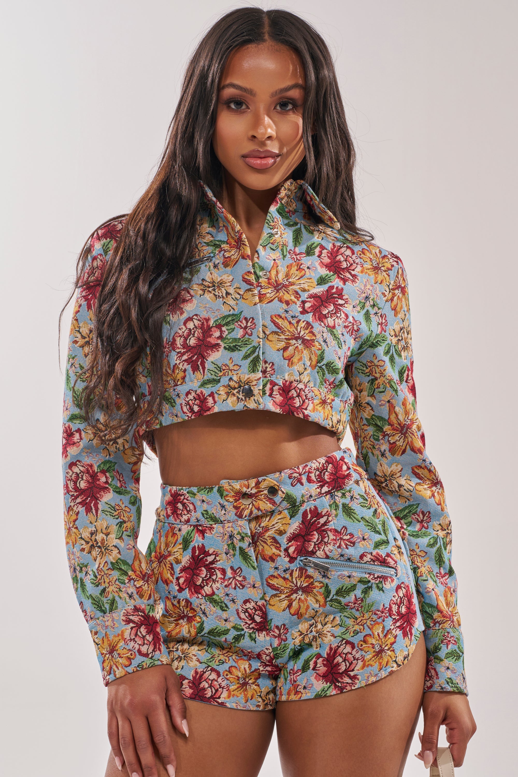 GOOD KARMA TAPESTRY MOTO IN BLUE MULTI