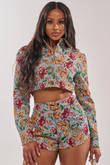 GOOD KARMA TAPESTRY MOTO IN BLUE MULTI