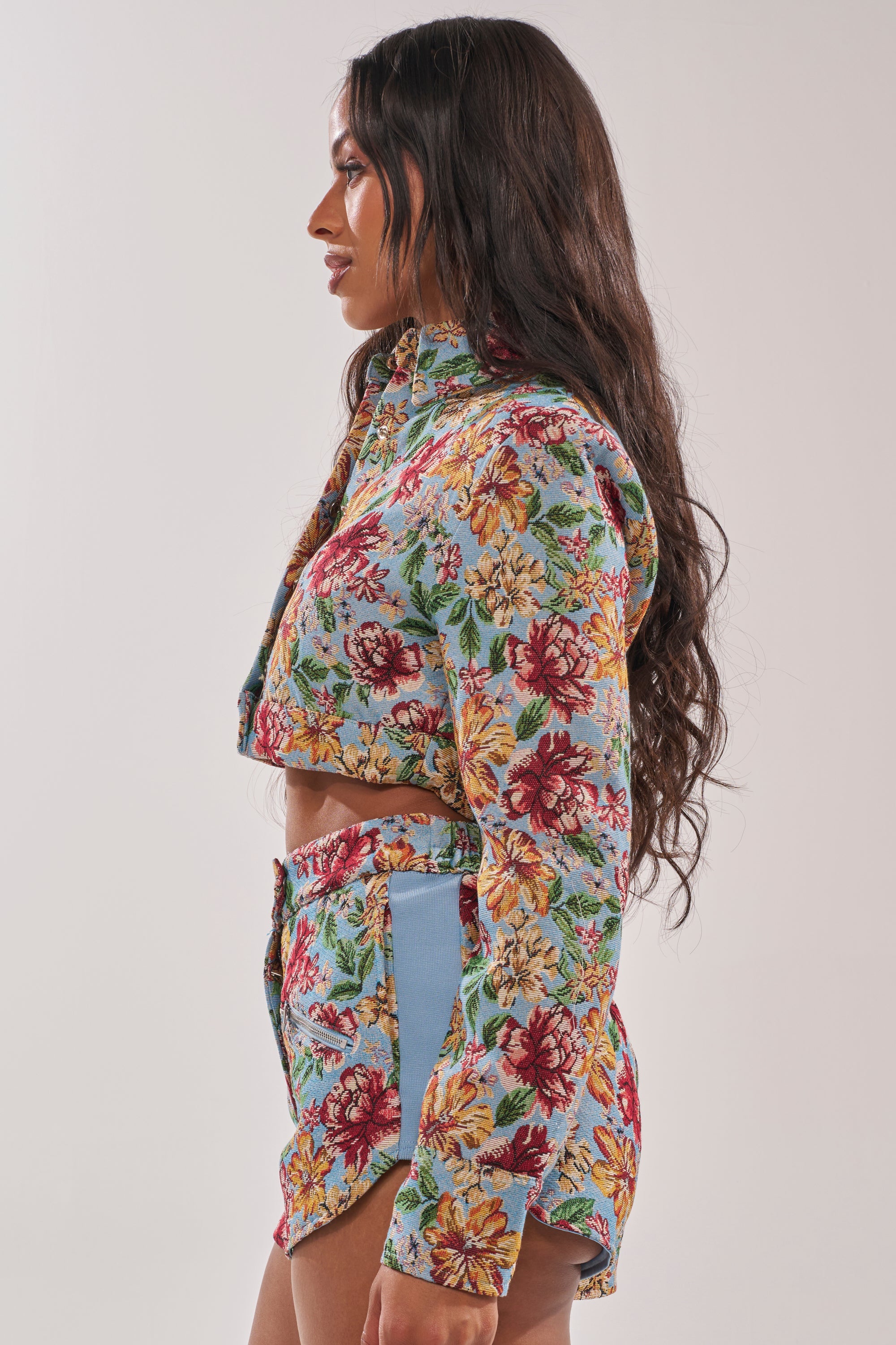 GOOD KARMA TAPESTRY MOTO IN BLUE MULTI