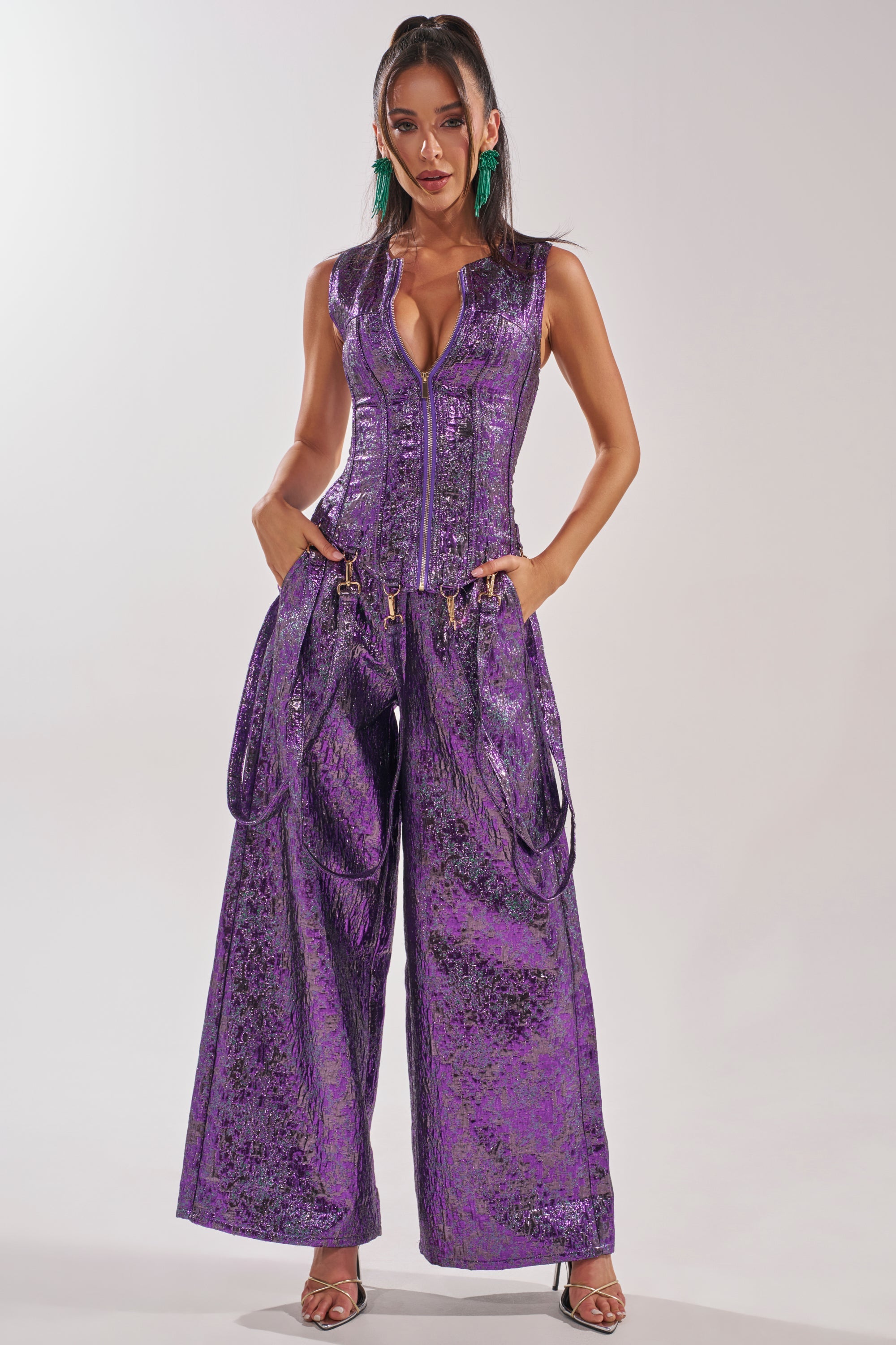 ROYALTY BROCADE CORSET TOP