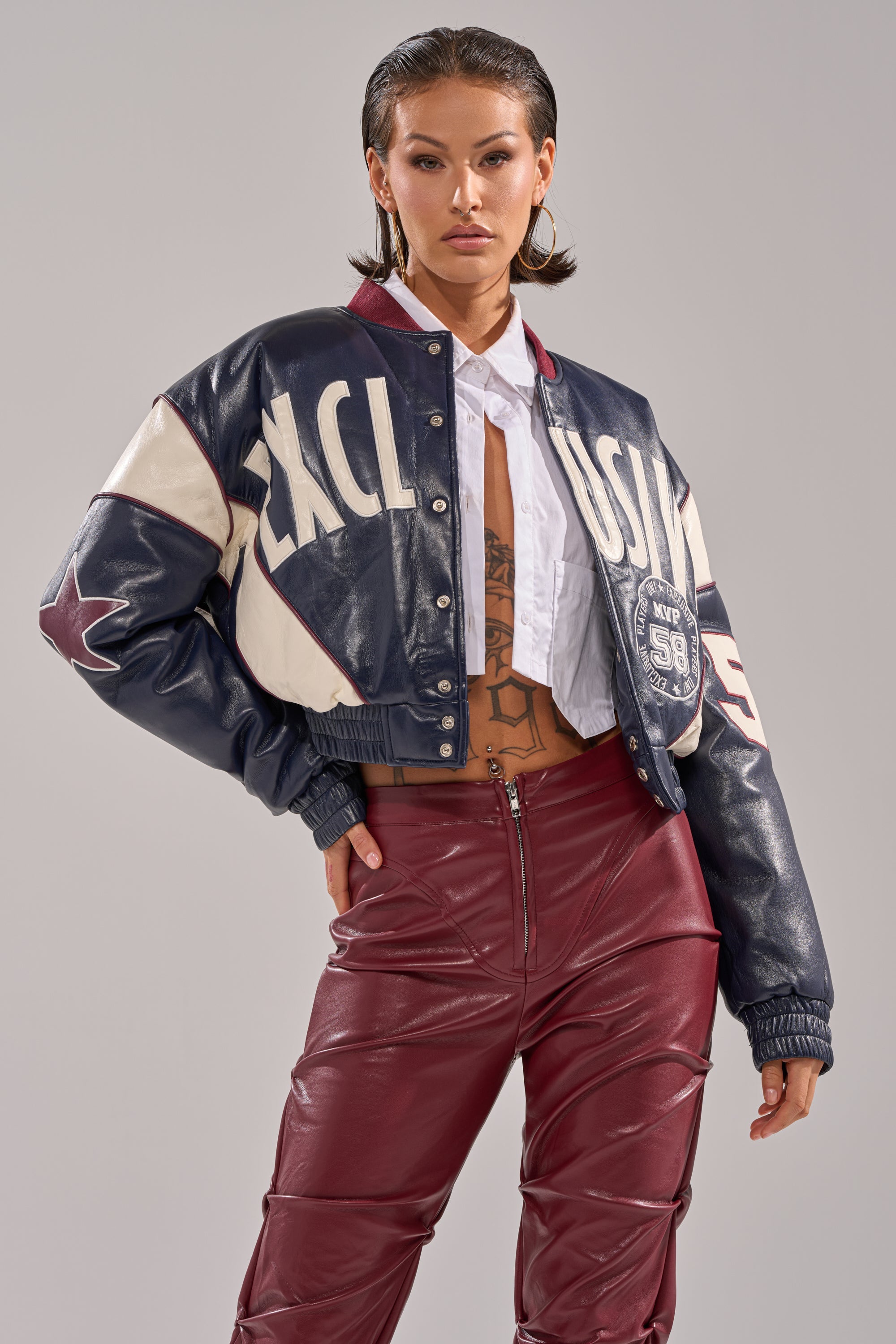 BUTTER LUXE VARSITY BOMBER