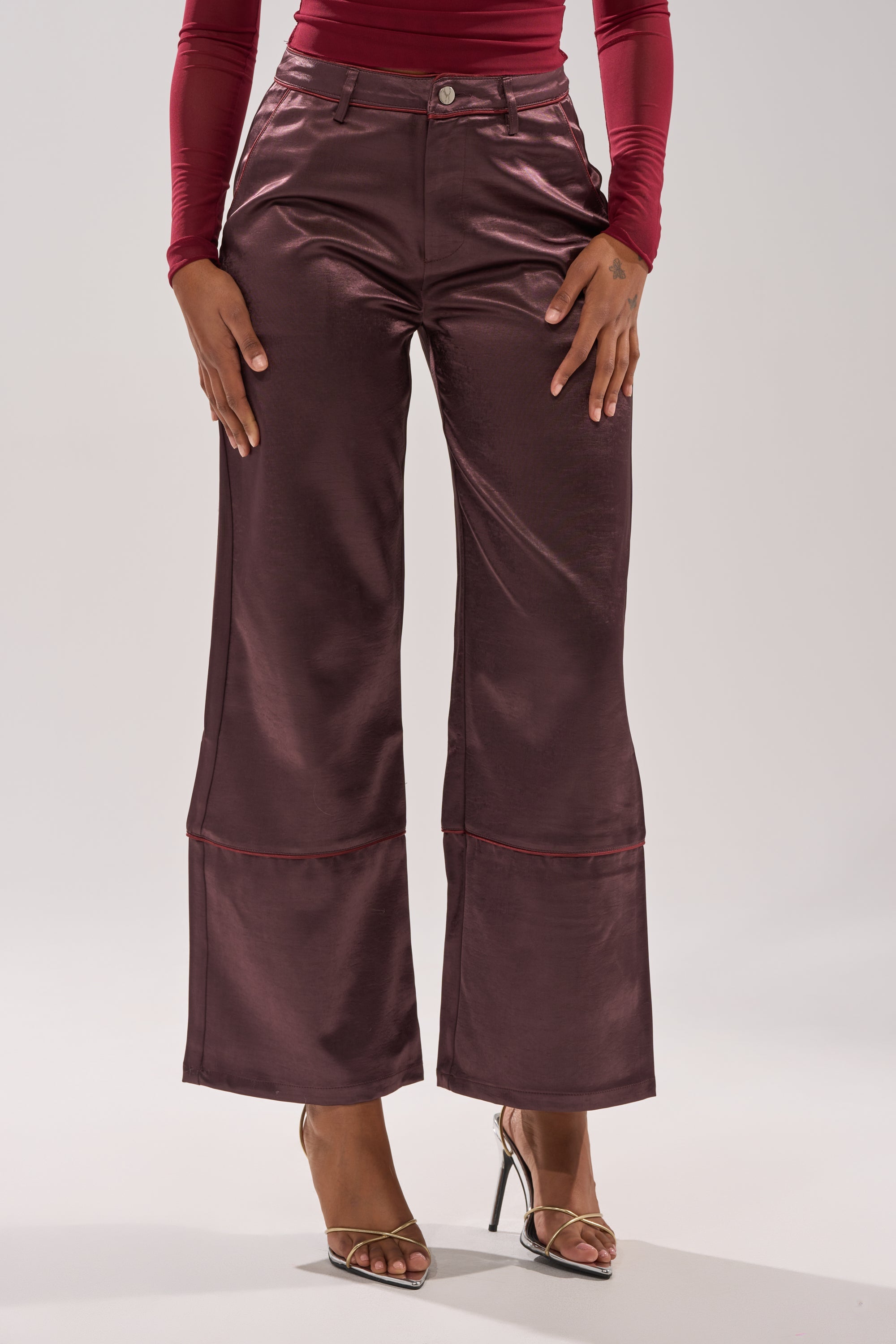 SLOW DOWN SATIN TROUSER