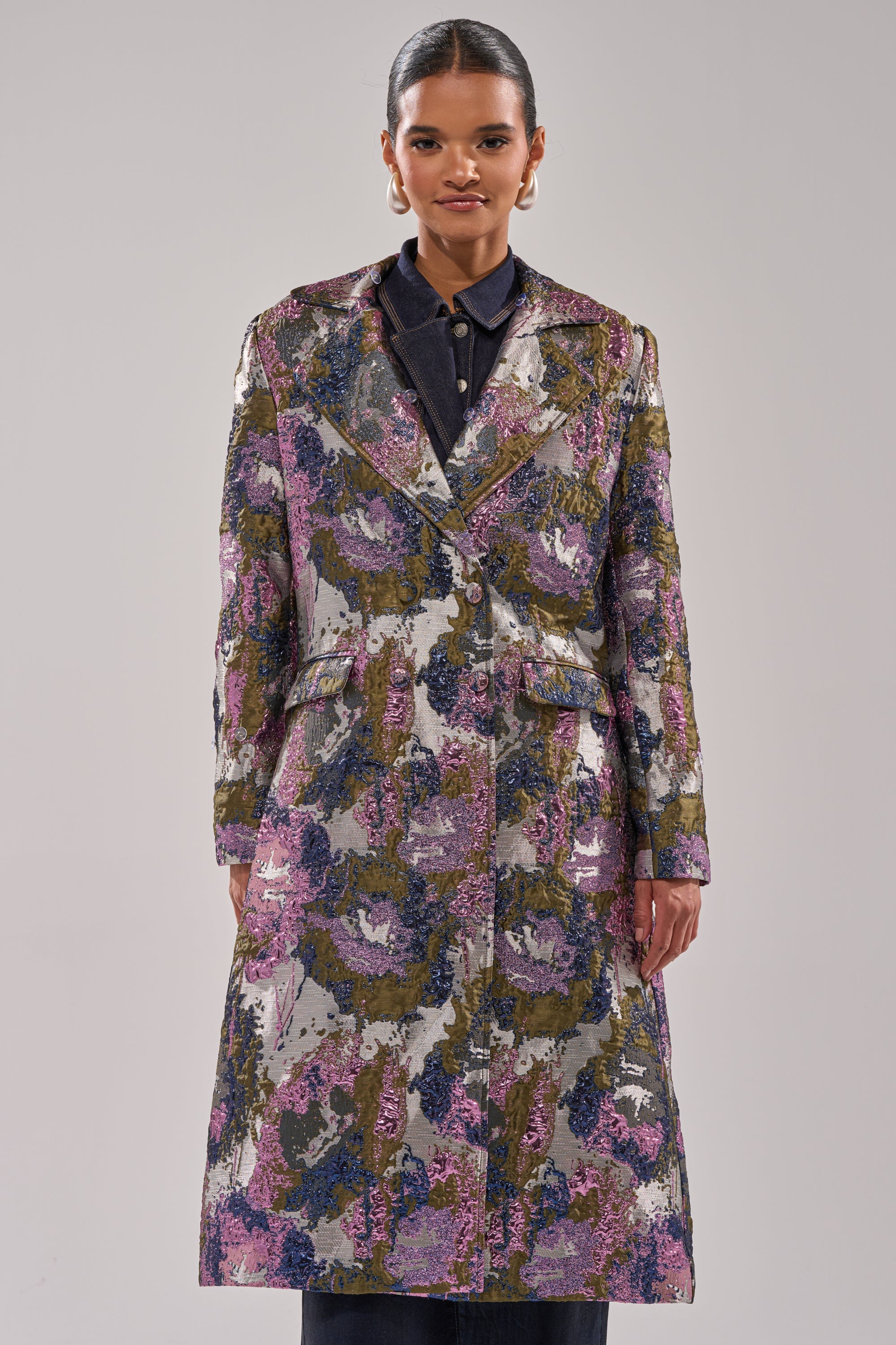 GEORGINA BROCADE TRENCH
