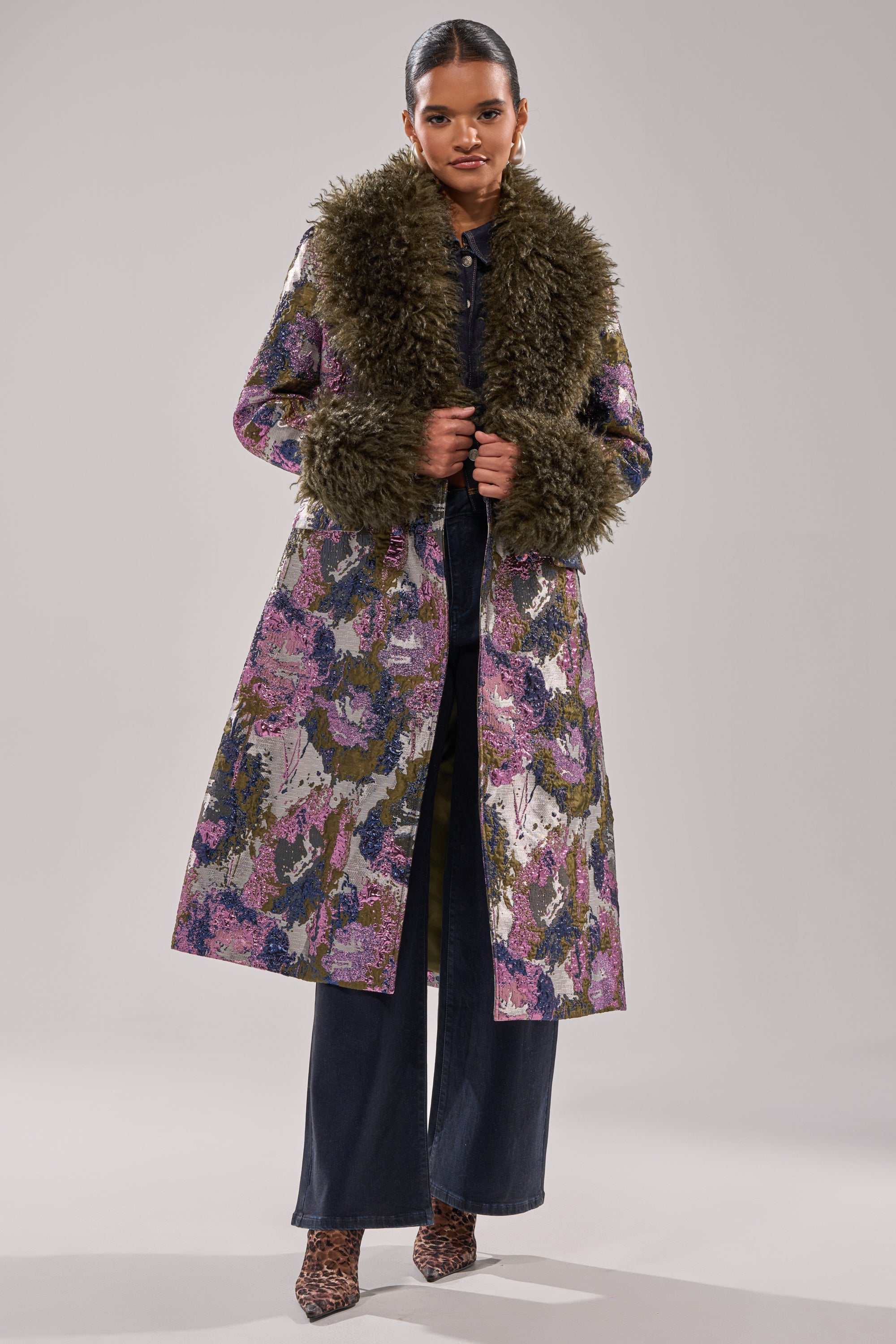 GEORGINA BROCADE TRENCH