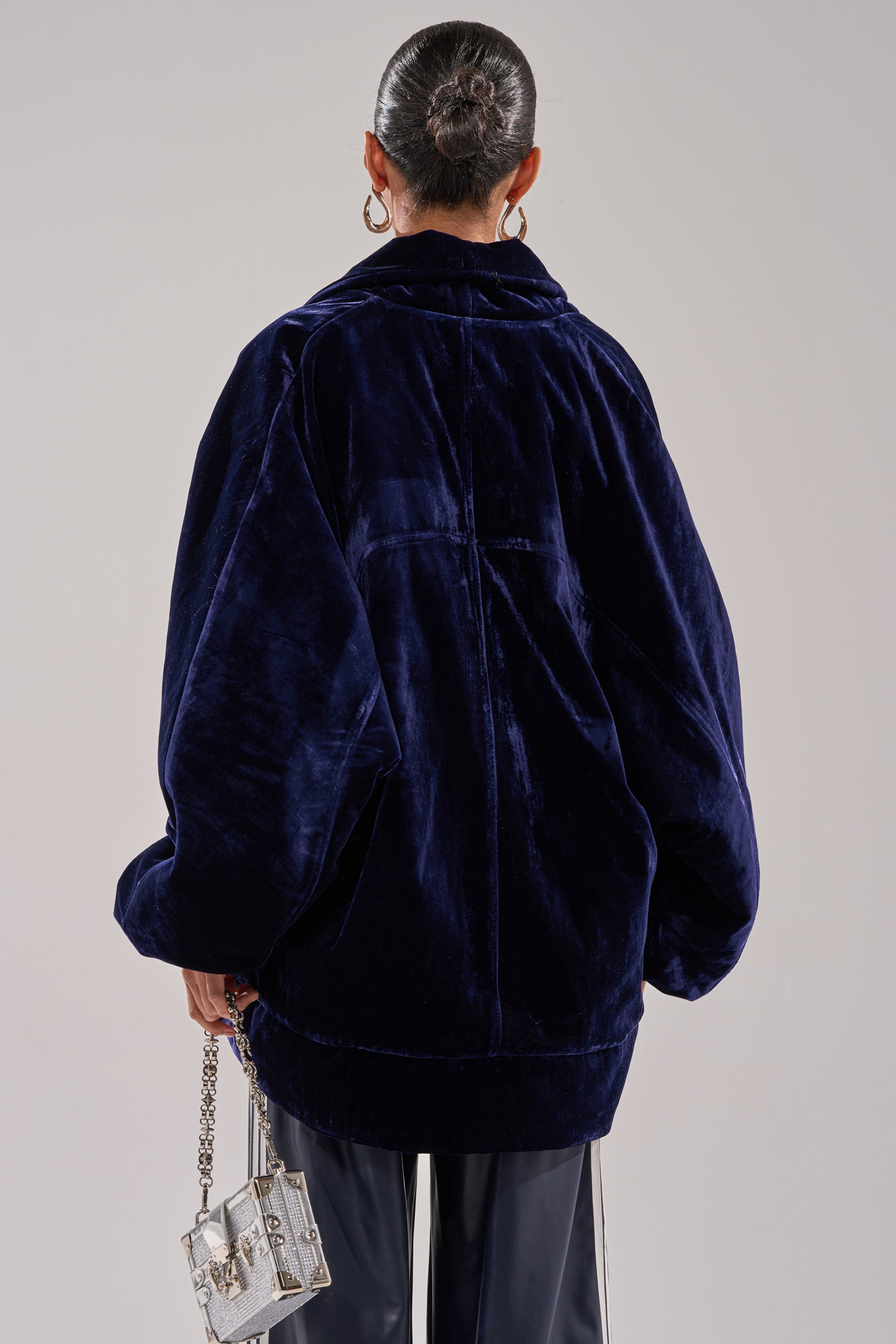 LOLA COCOON COAT IN VELVET