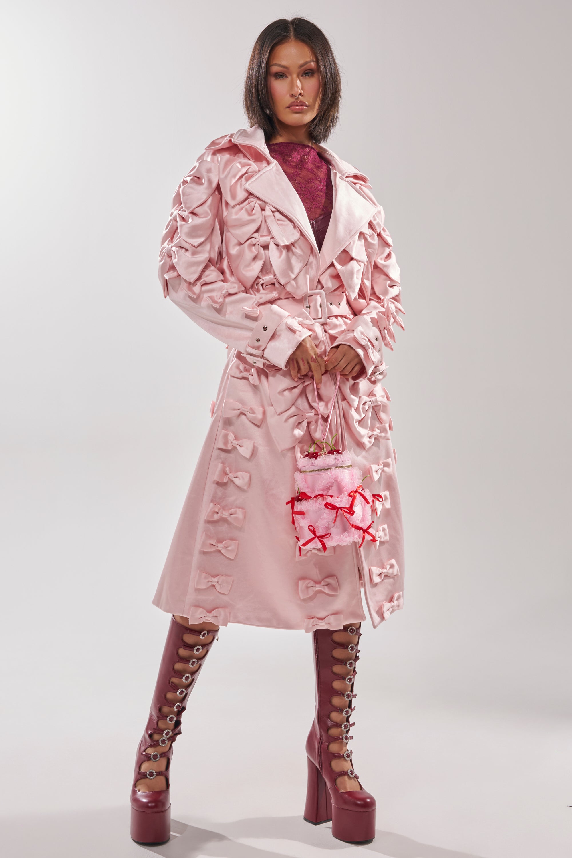 WRAP ME WITH A SATIN BOW TRENCH