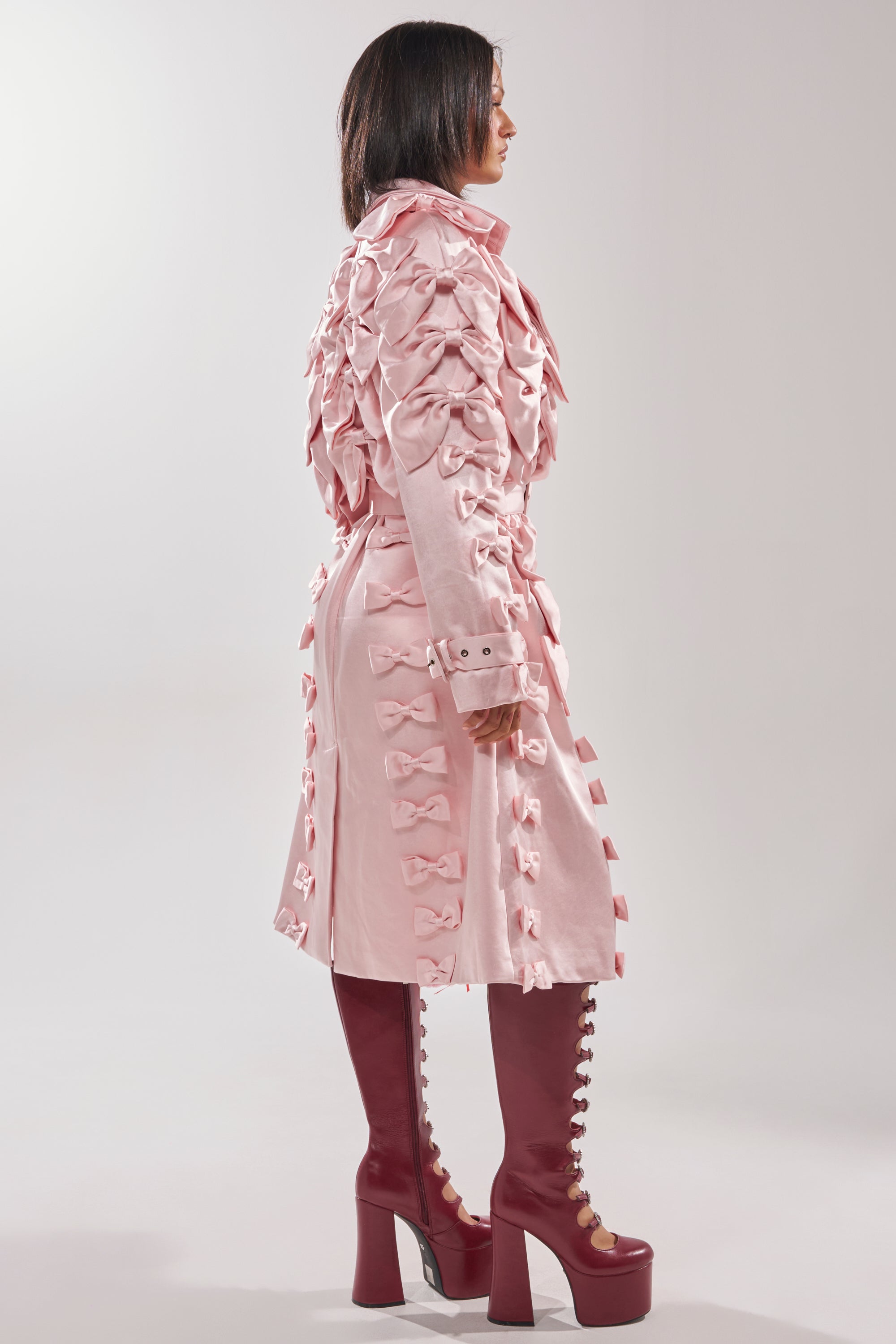 WRAP ME WITH A SATIN BOW TRENCH