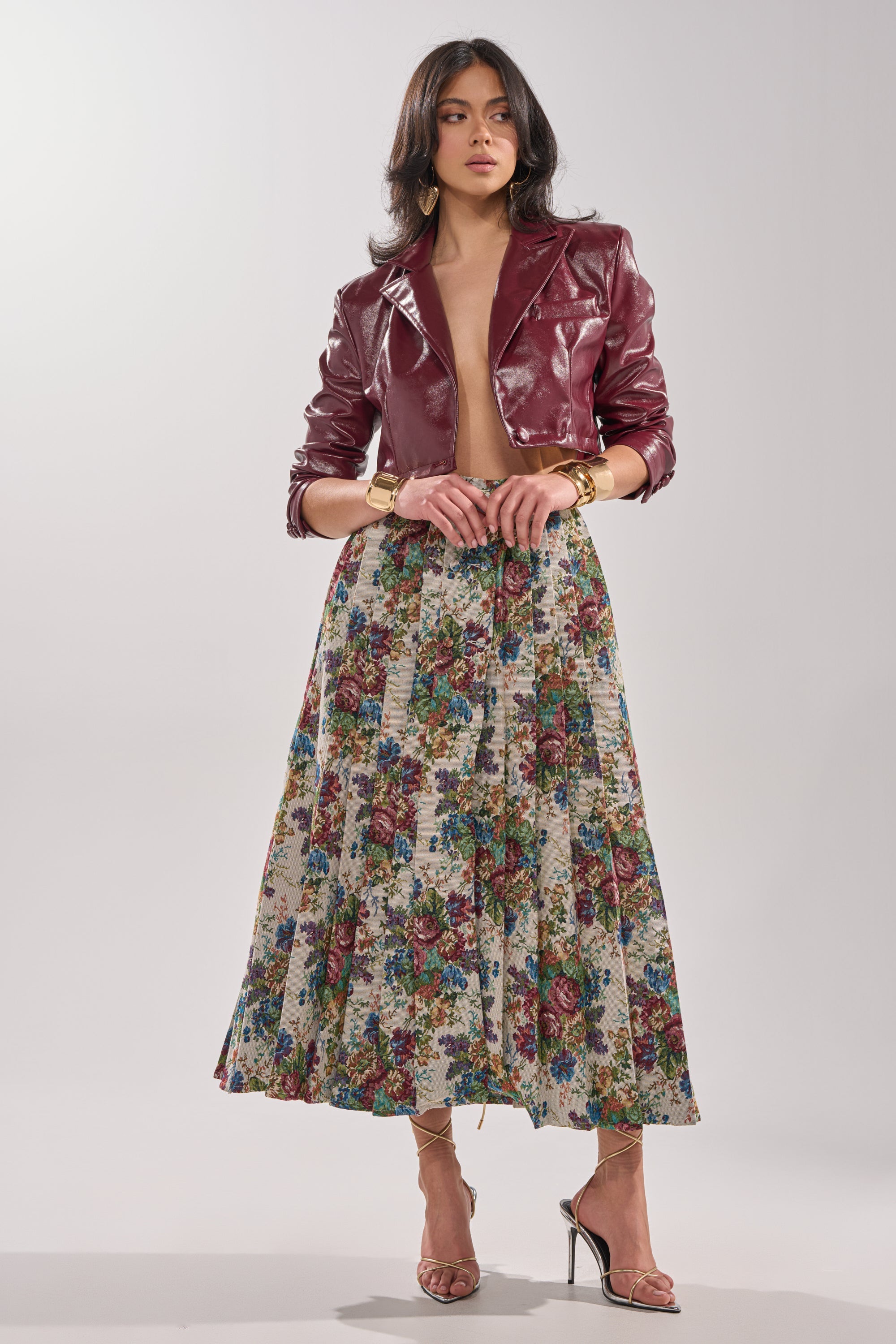 TIFFANY BROCADE MAXI SKIRT