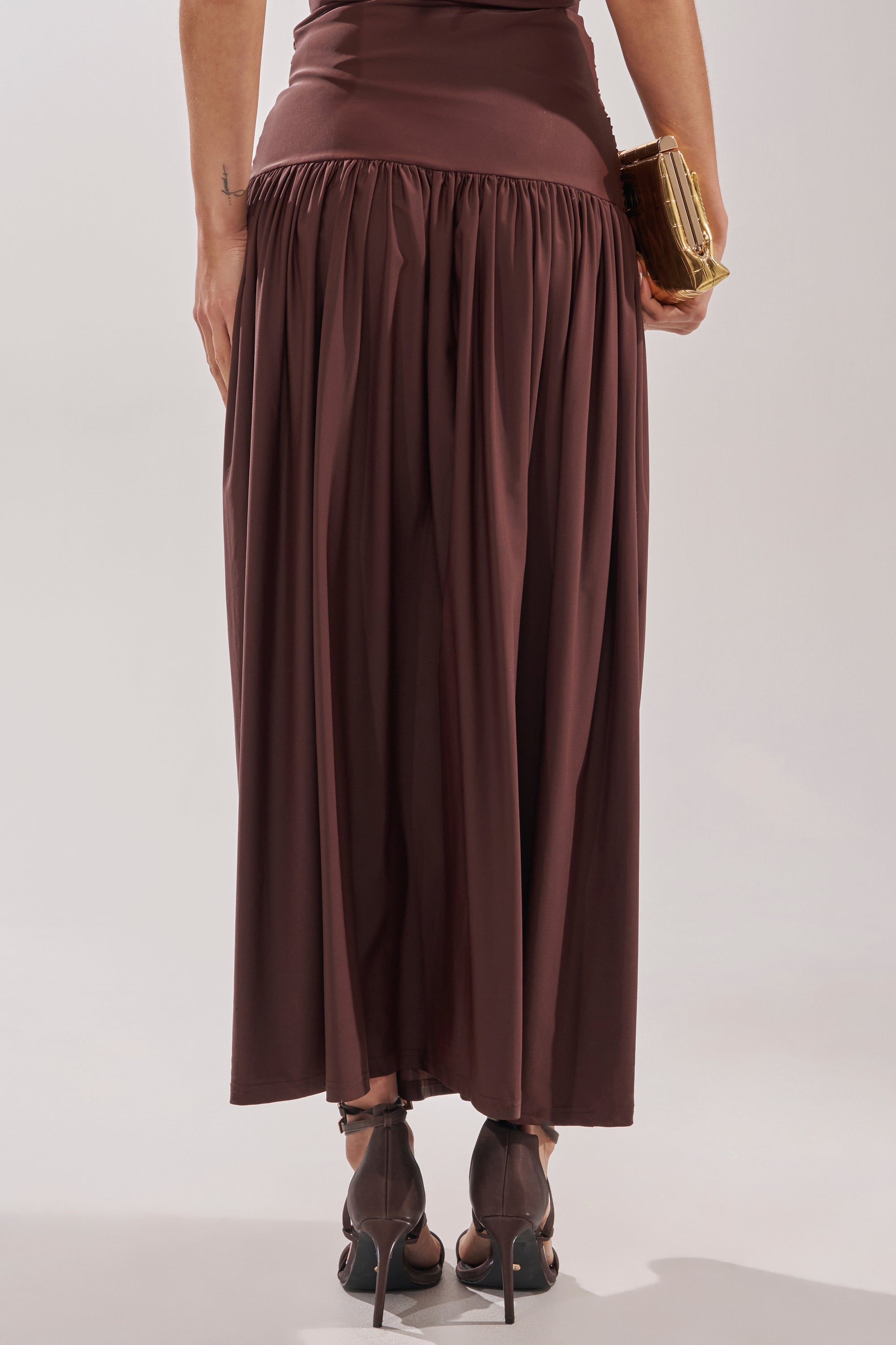 PERFECT RUCHED MAXI SKIRT