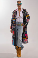 EVERYWHERE I AM PATCHWORK TRENCH