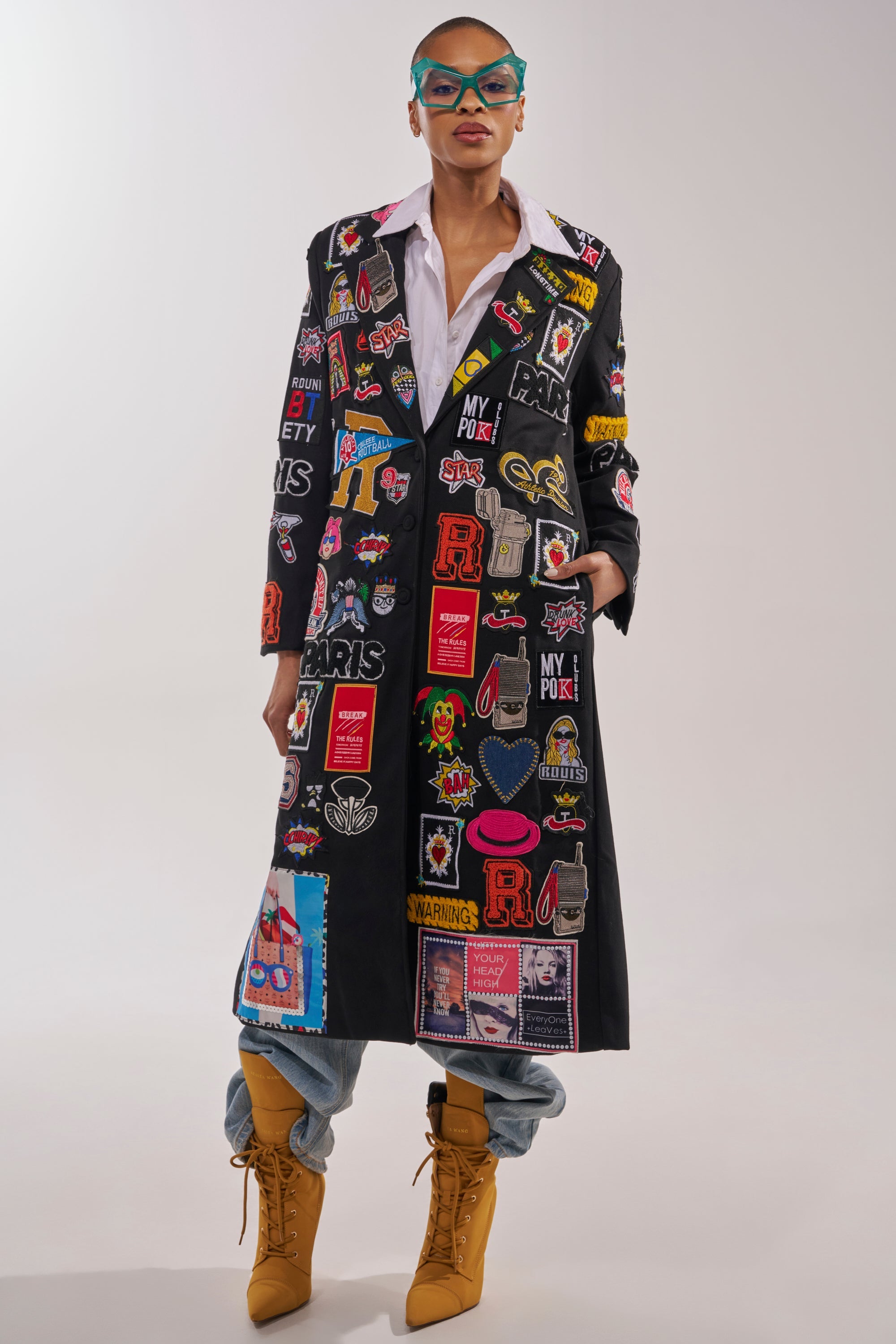 EVERYWHERE I AM PATCHWORK TRENCH