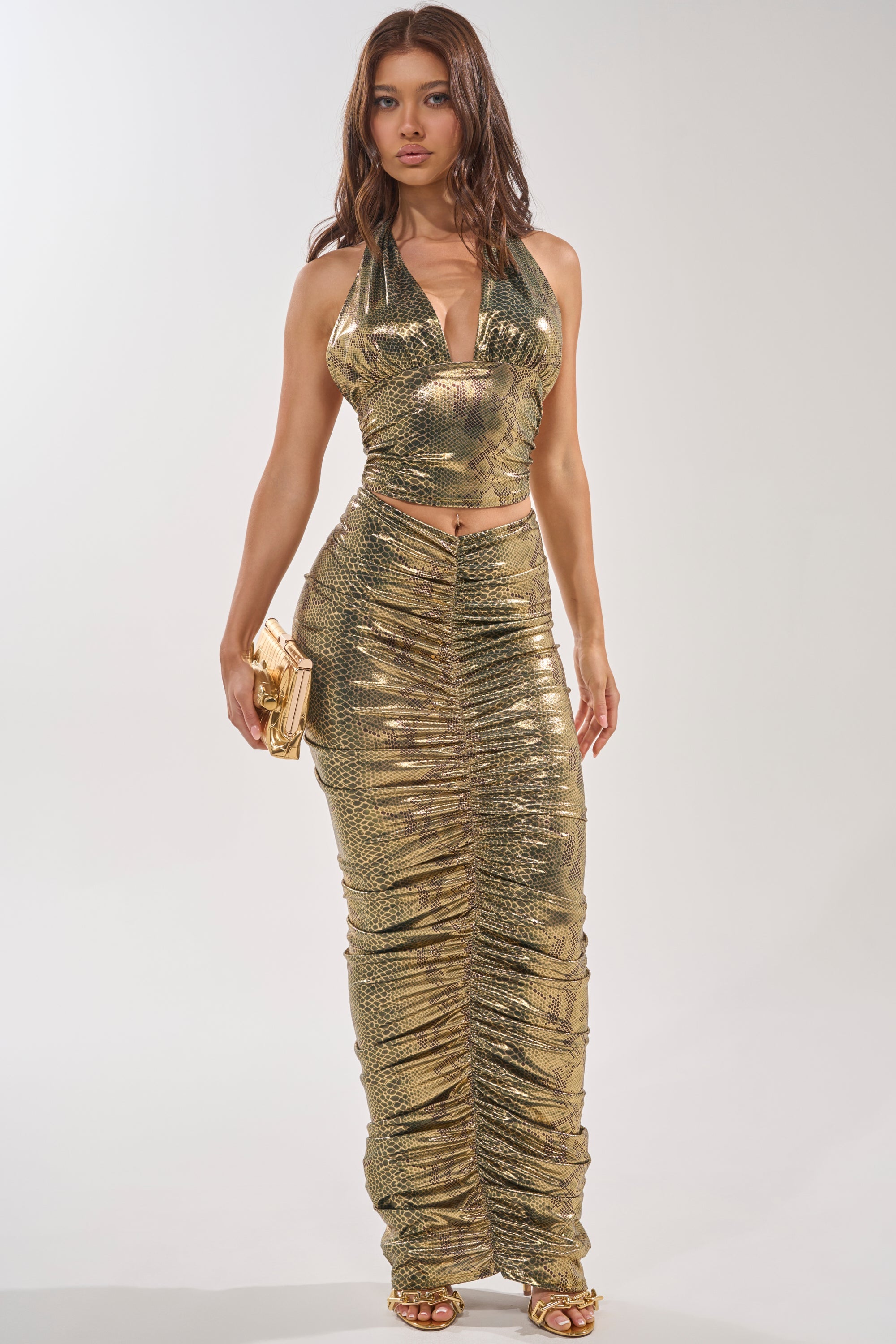 SNEAKY LITTLE SNAKE HALTER TOP