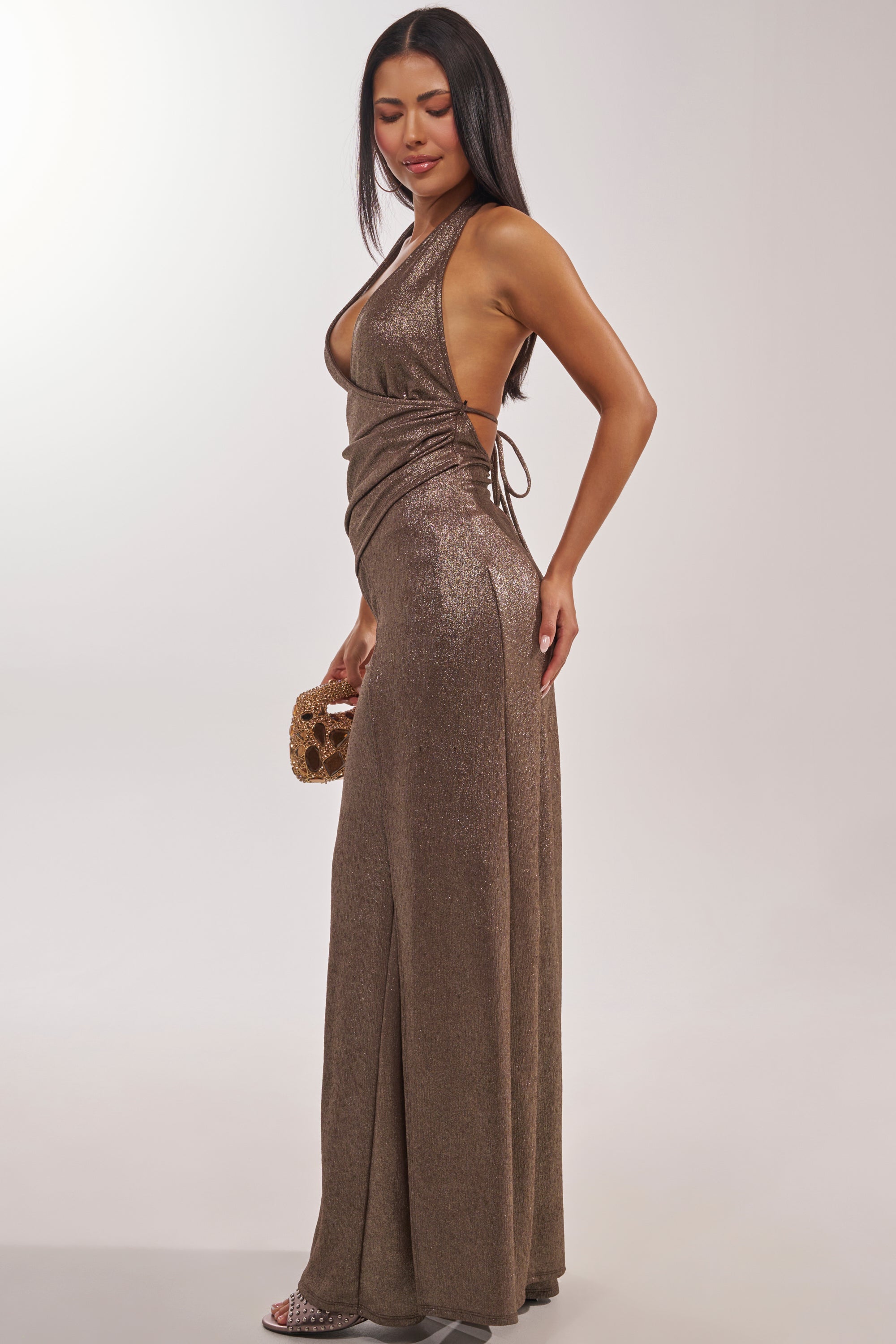 HIGH STAKES HALTER BLOUSE