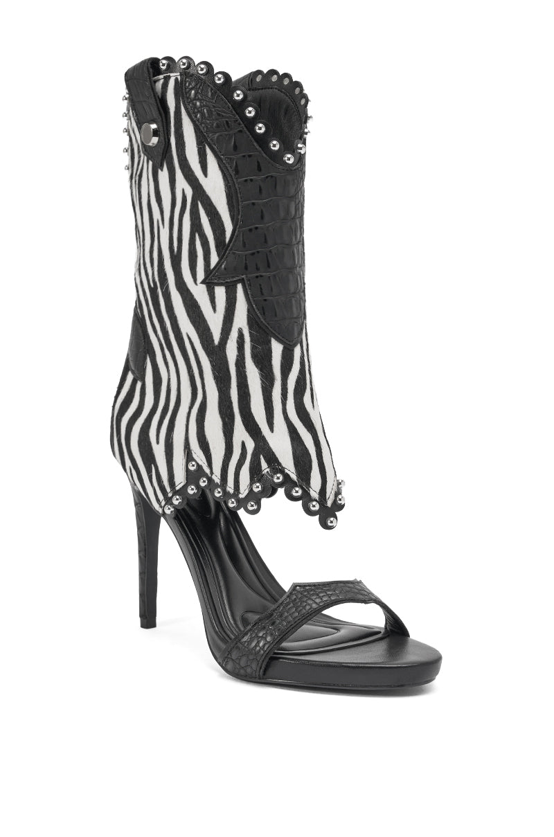 AZALEA WANG TAHLIE ZEBRA MULTI WESTERN GLADIATOR SANDAL
