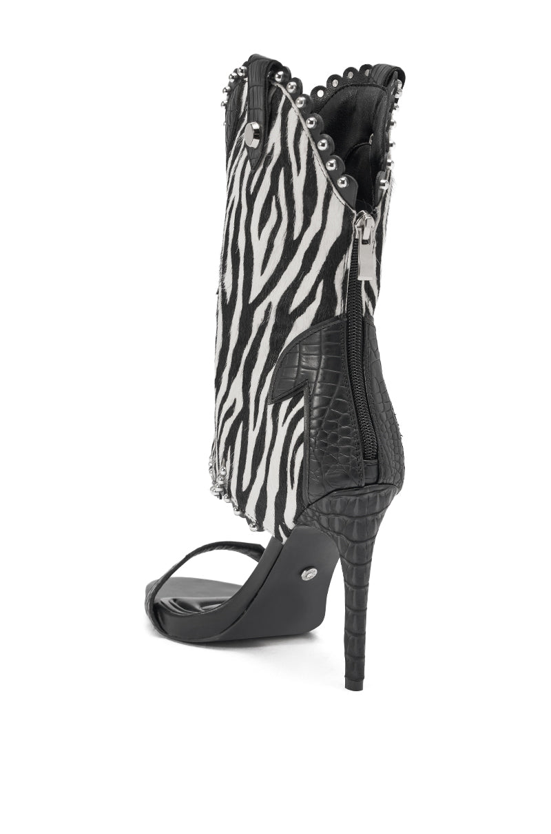 AZALEA WANG TAHLIE ZEBRA MULTI WESTERN GLADIATOR SANDAL
