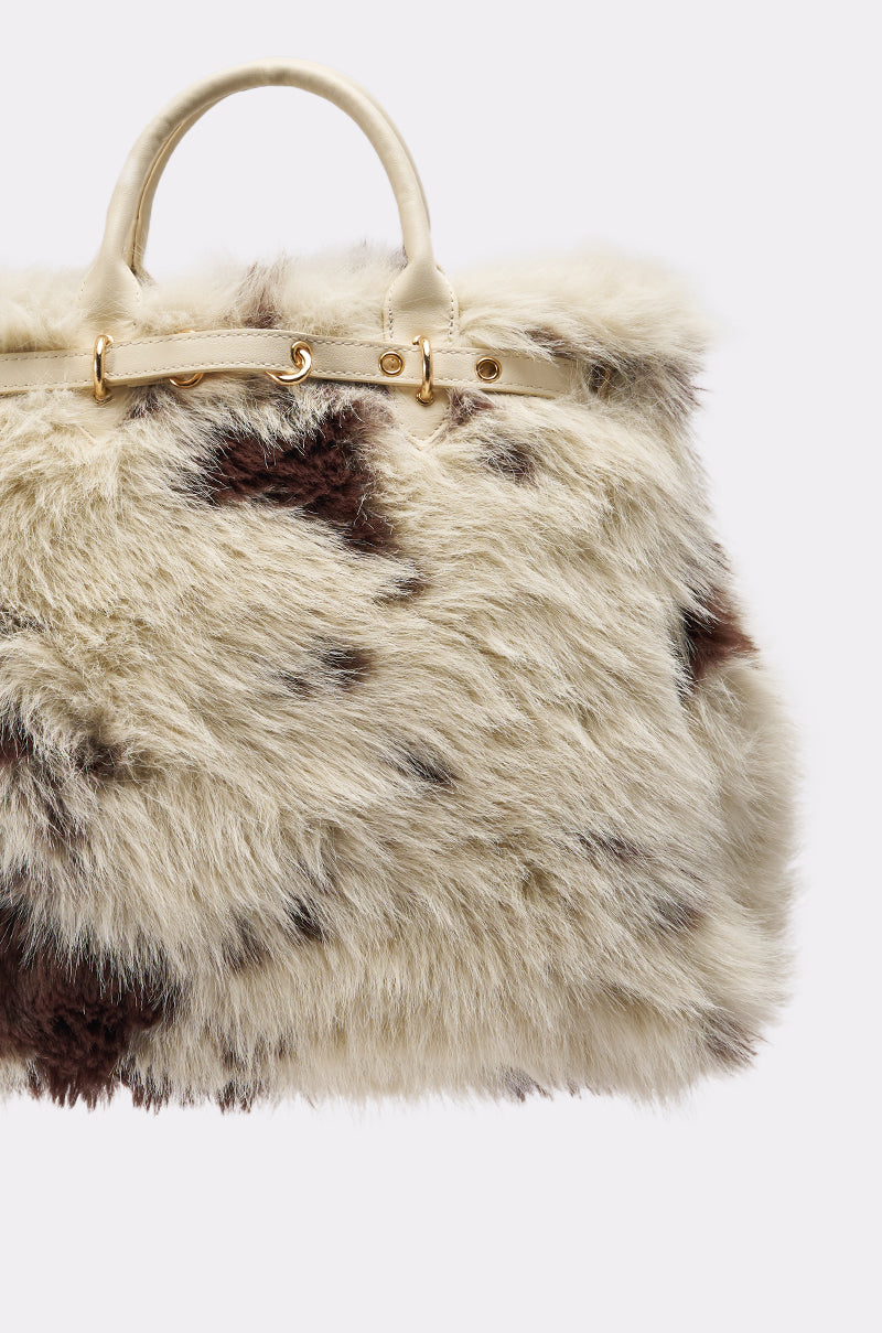 MOO FAUX FUR MINI TOTE