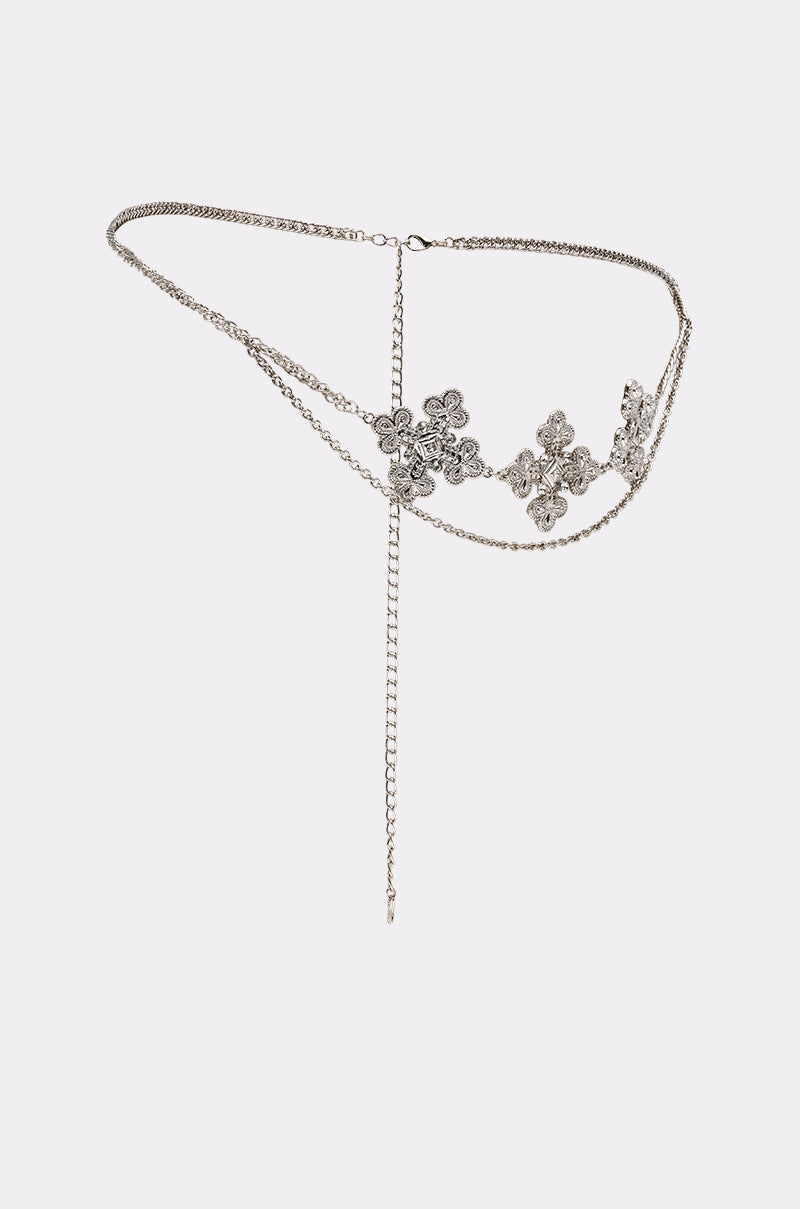 SARAH CROSS CHAIN BELT