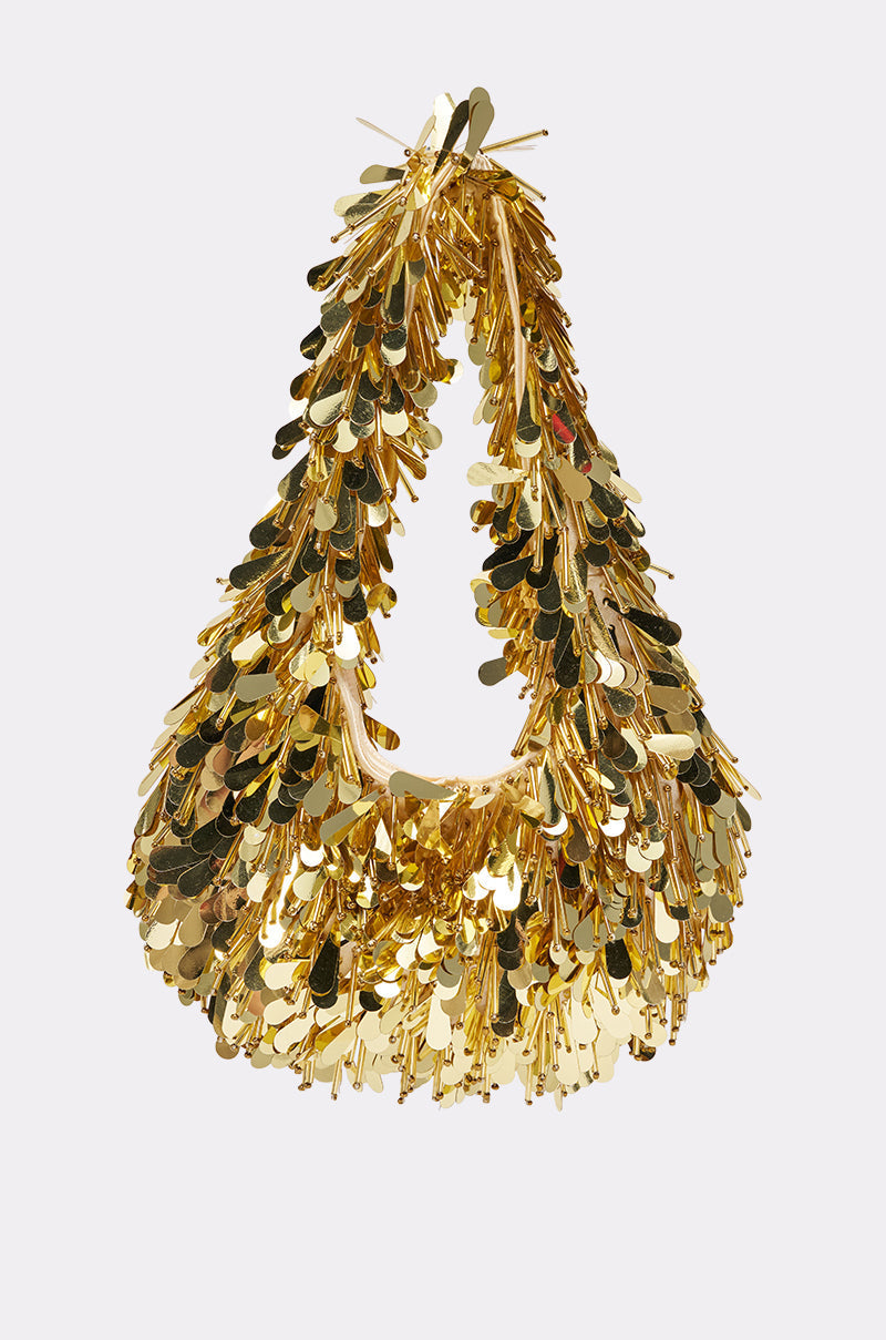 THE NOSTALGIA SEQUIN PURSE IN GOLD