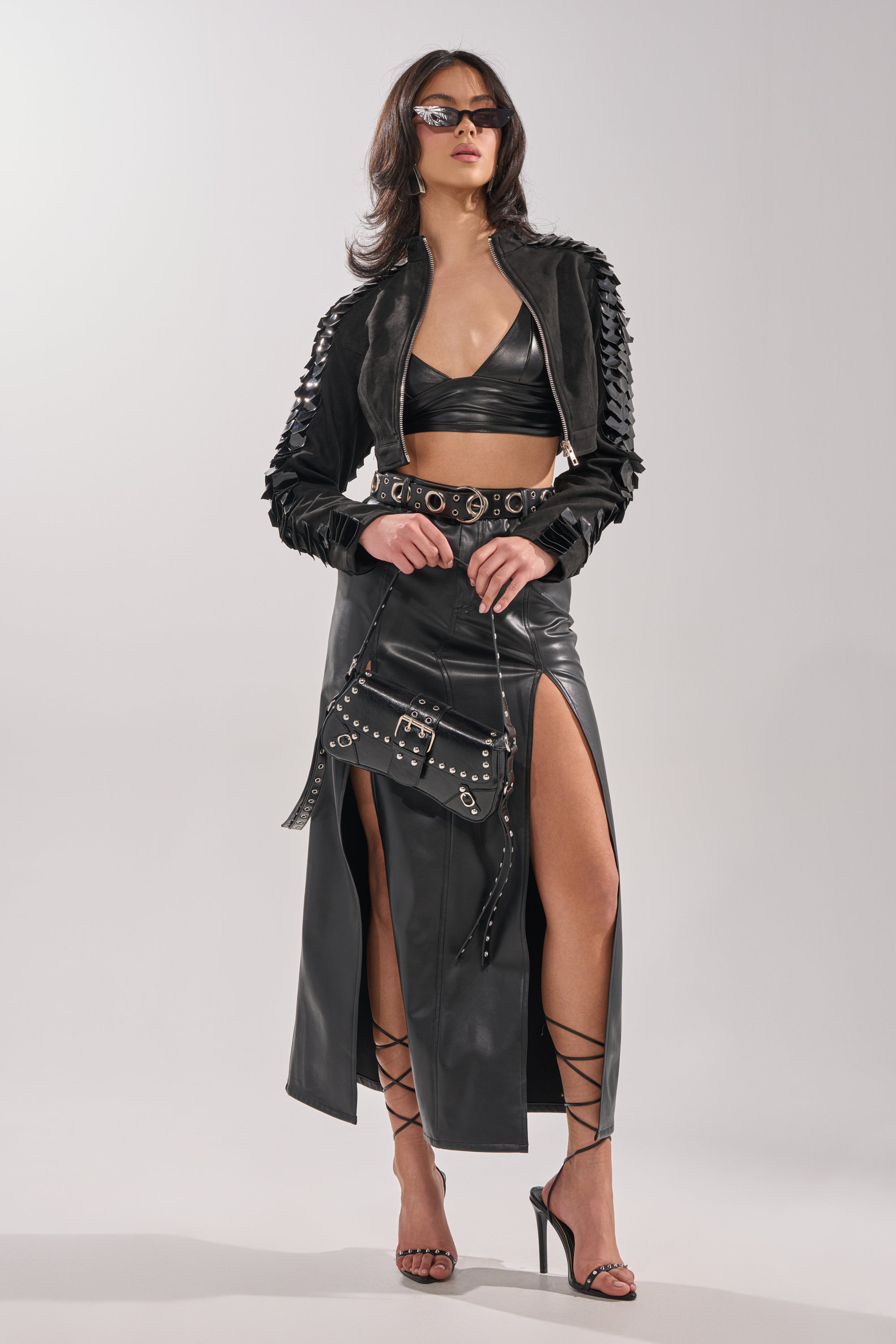 MOVING ON FAUX SUEDE MOTO