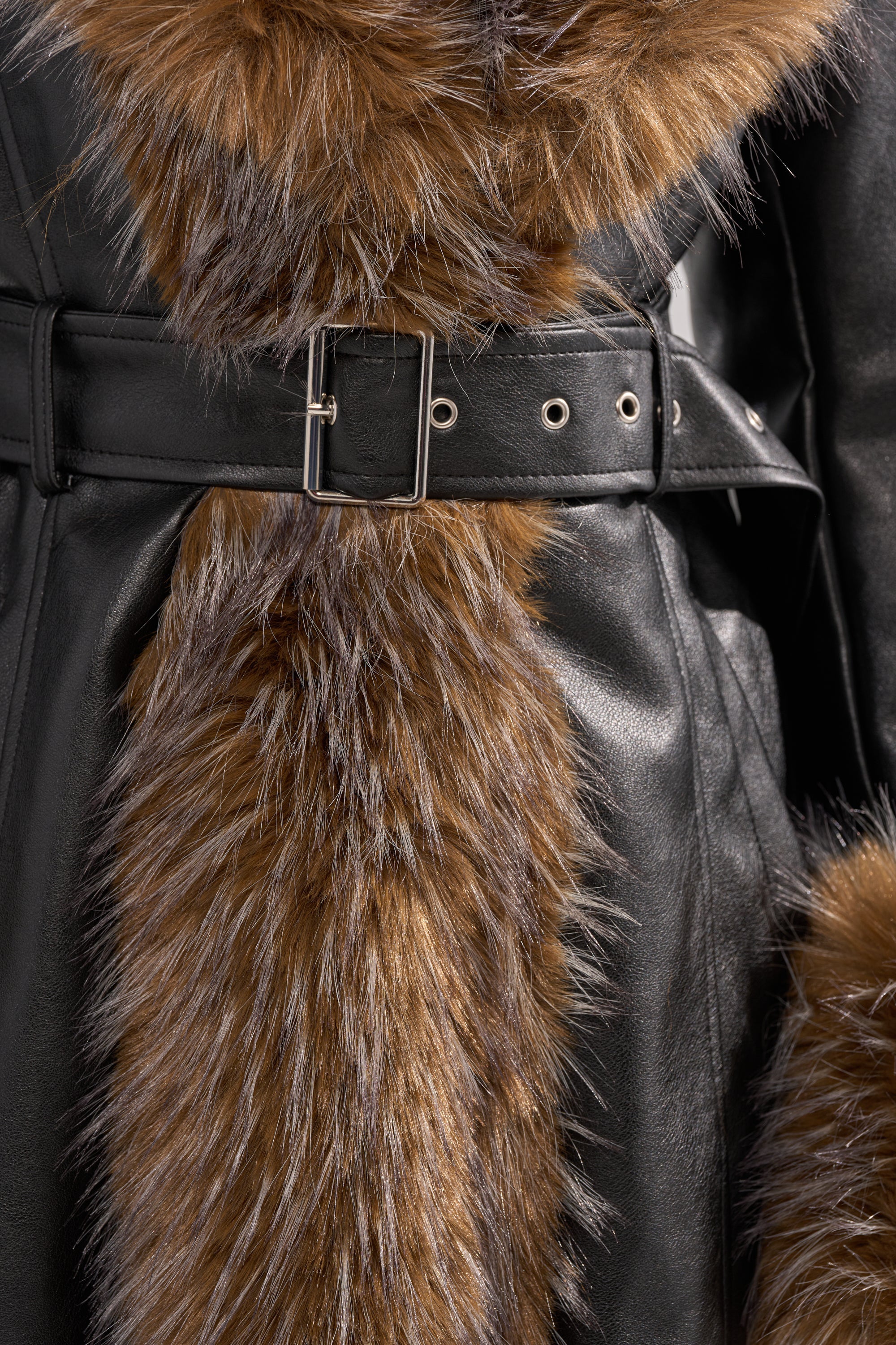 VOODOO FUR TRIM TRENCH