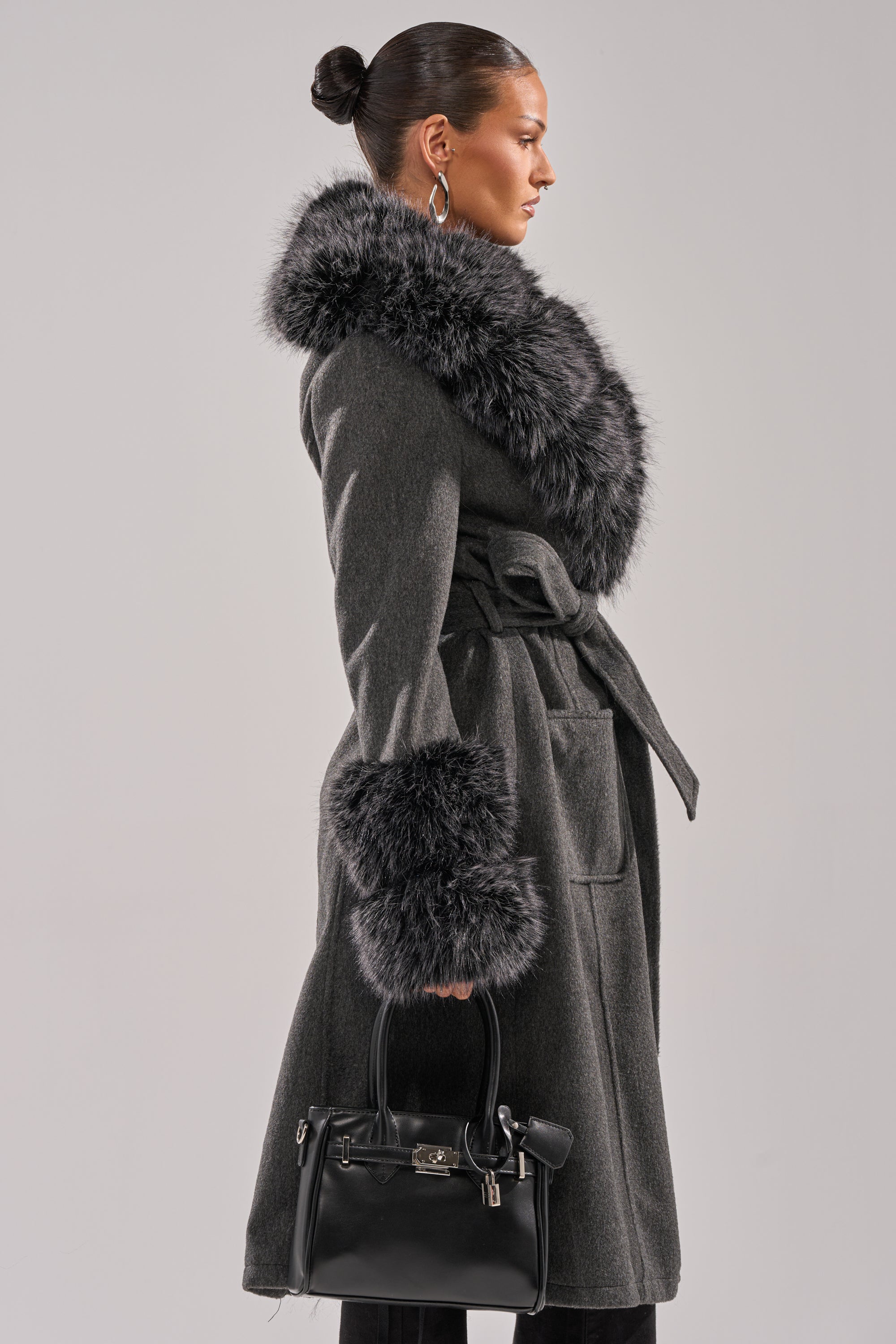 HARMONY FUR TRIM TRENCH