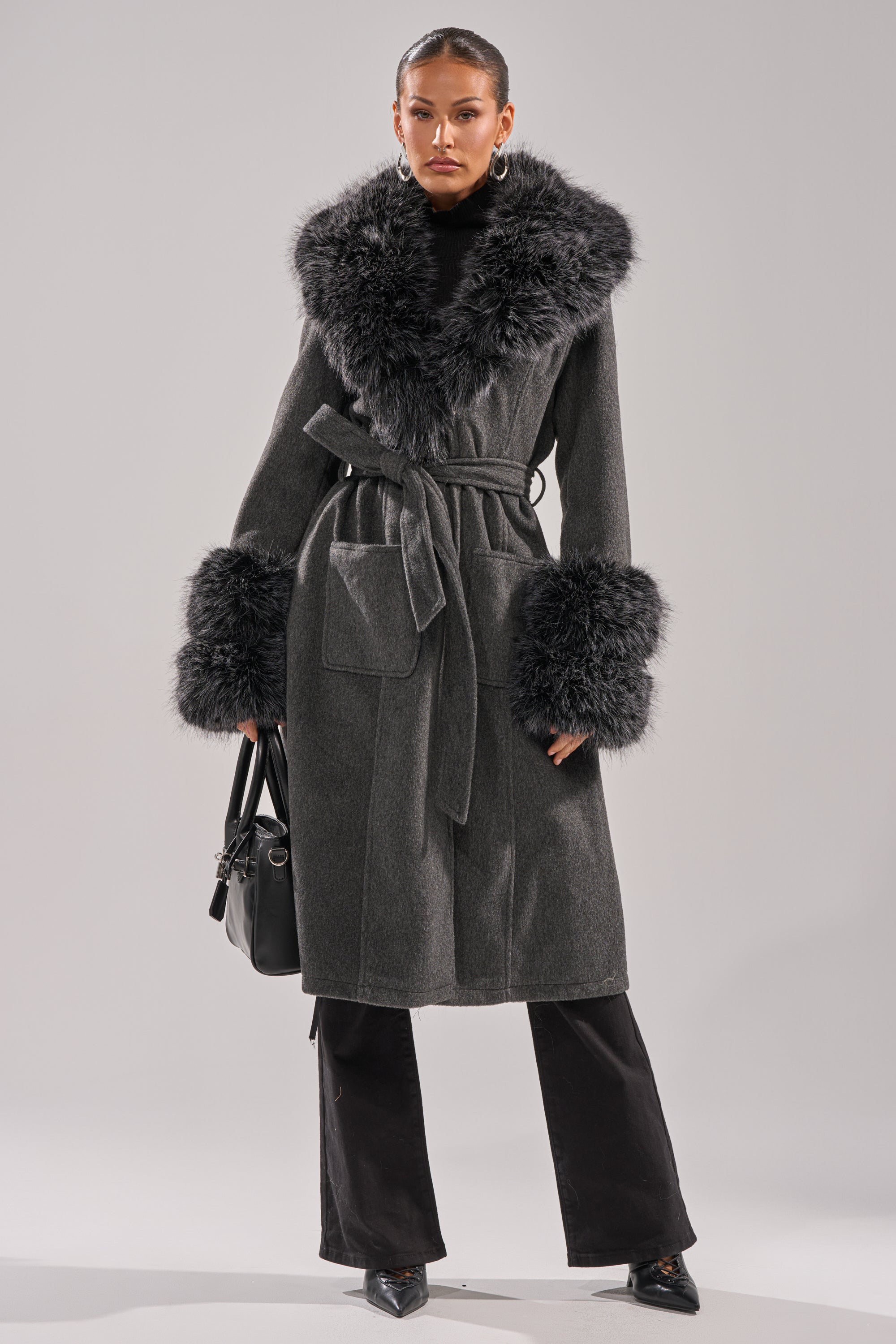 HARMONY FUR TRIM TRENCH