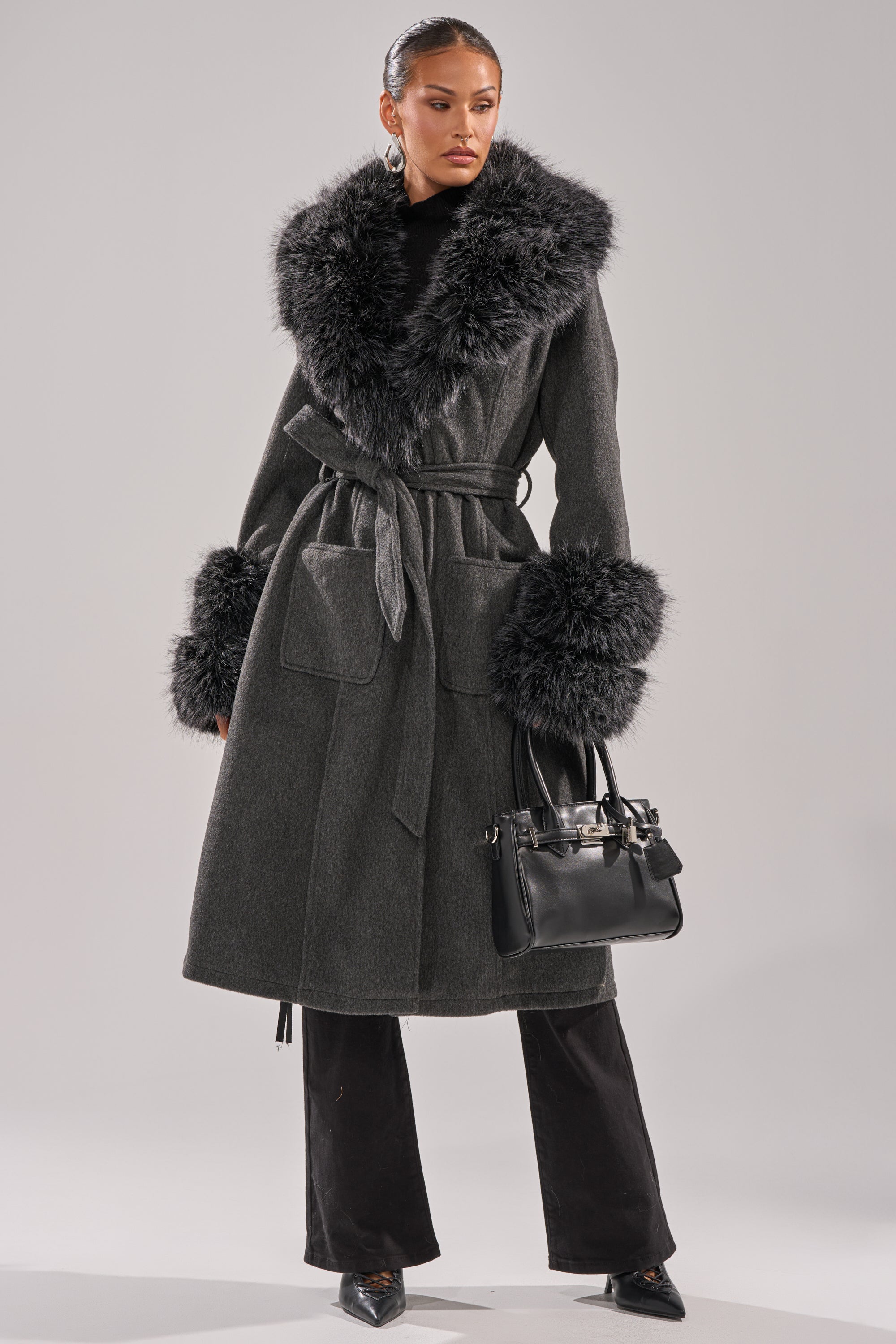 HARMONY FUR TRIM TRENCH