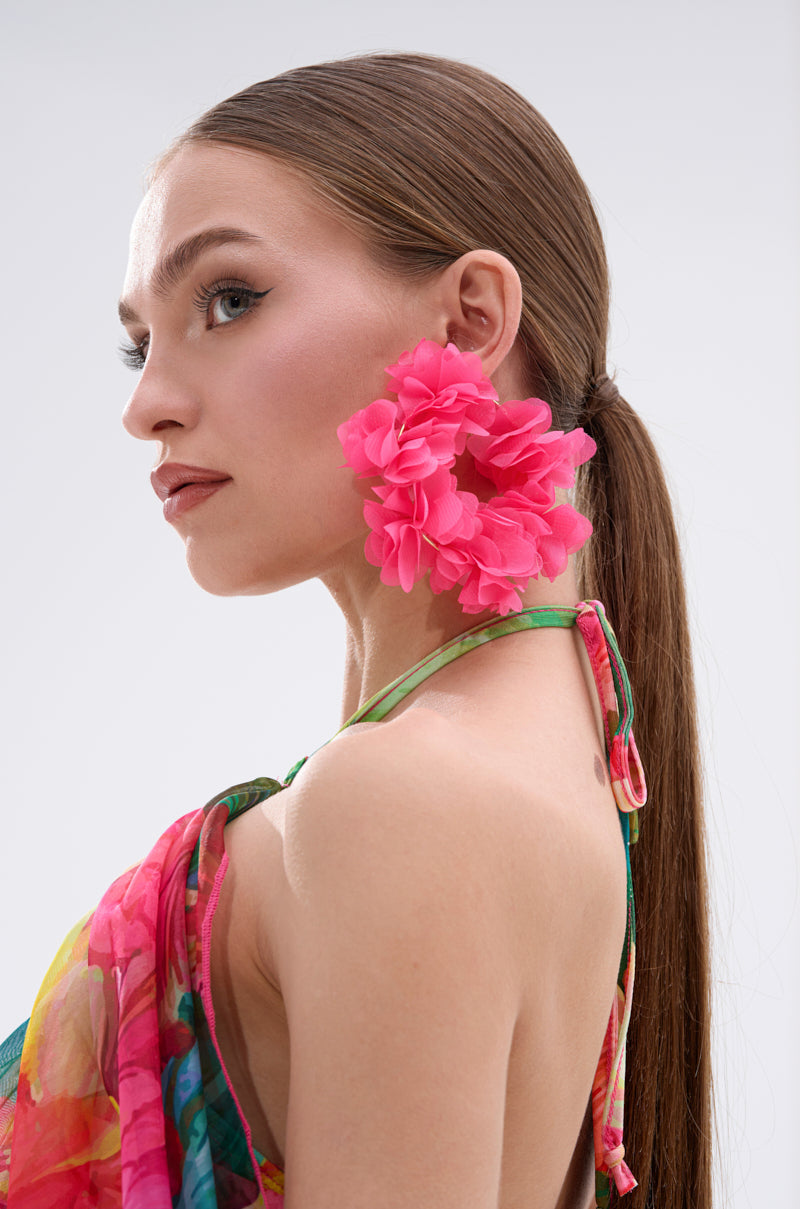FULL BLOOM HOOP EARRING