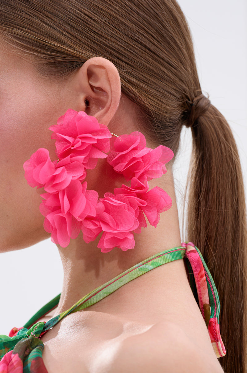 FULL BLOOM HOOP EARRING
