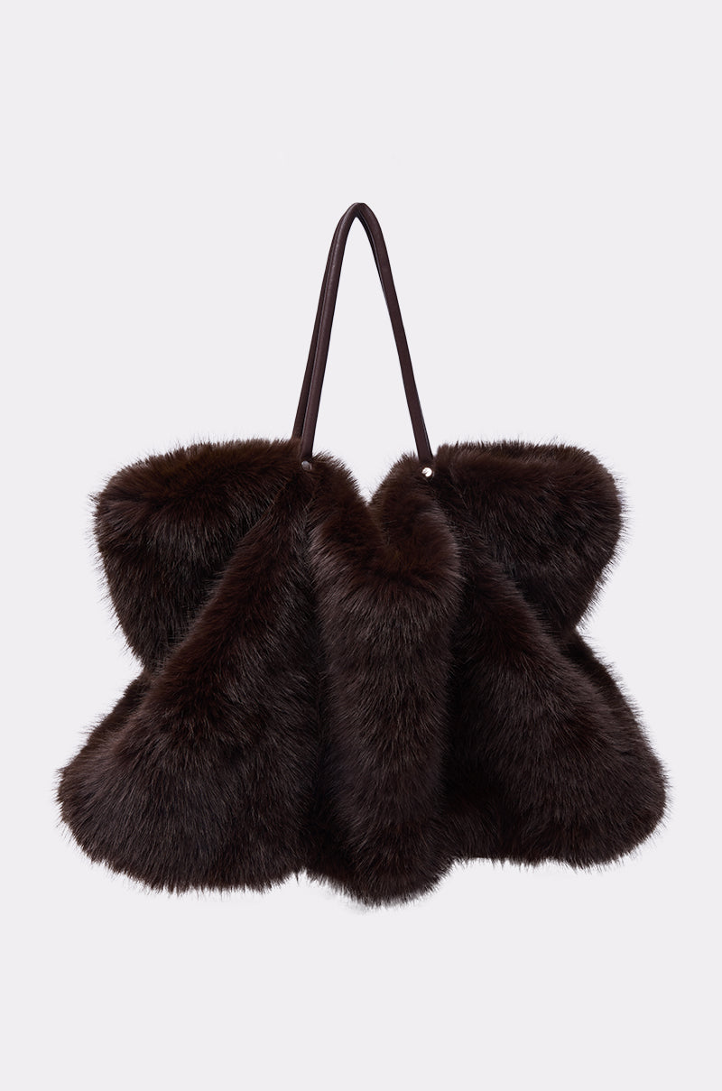 SO RICH FAUX FUR TOTE
