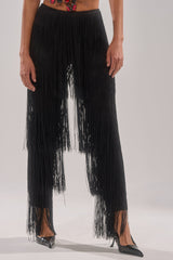 OH SO FRINGE PANTS IN BLACK