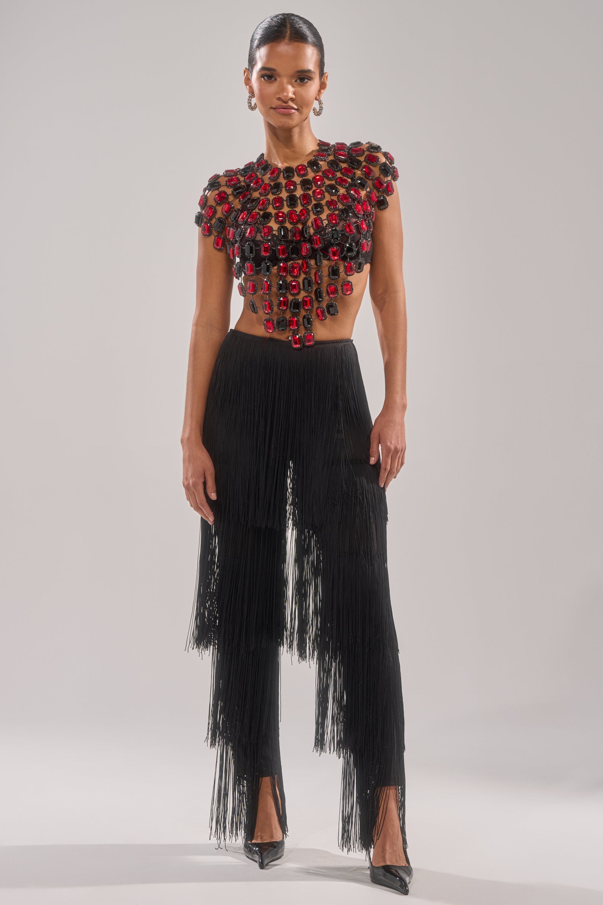 OH SO FRINGE PANTS IN BLACK