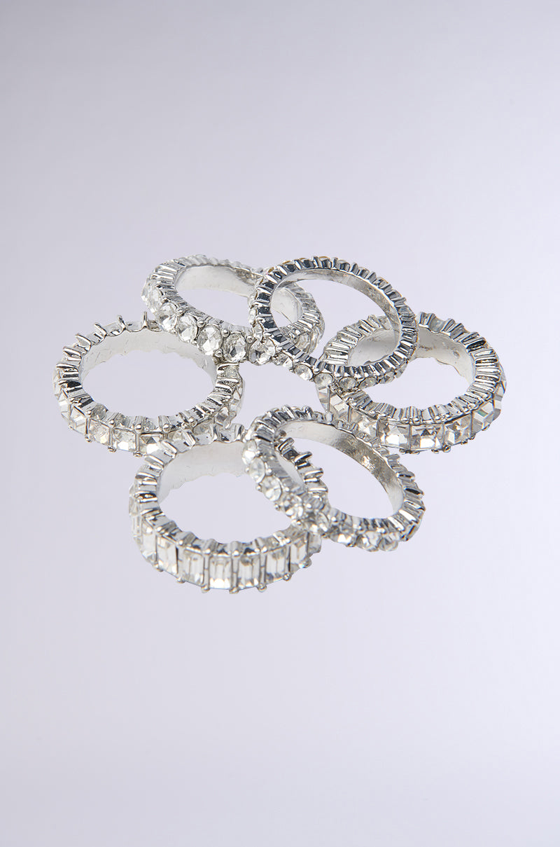 SPEND IT RHINESTONE RING SET