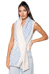 DENIM BAE SHERPA LINED SCARF