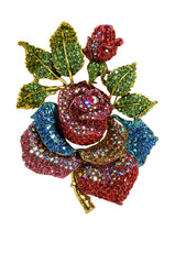 BLING FLORAL BROOCH