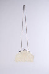 PARTY STARTER FEATHER BAG IN WHITE